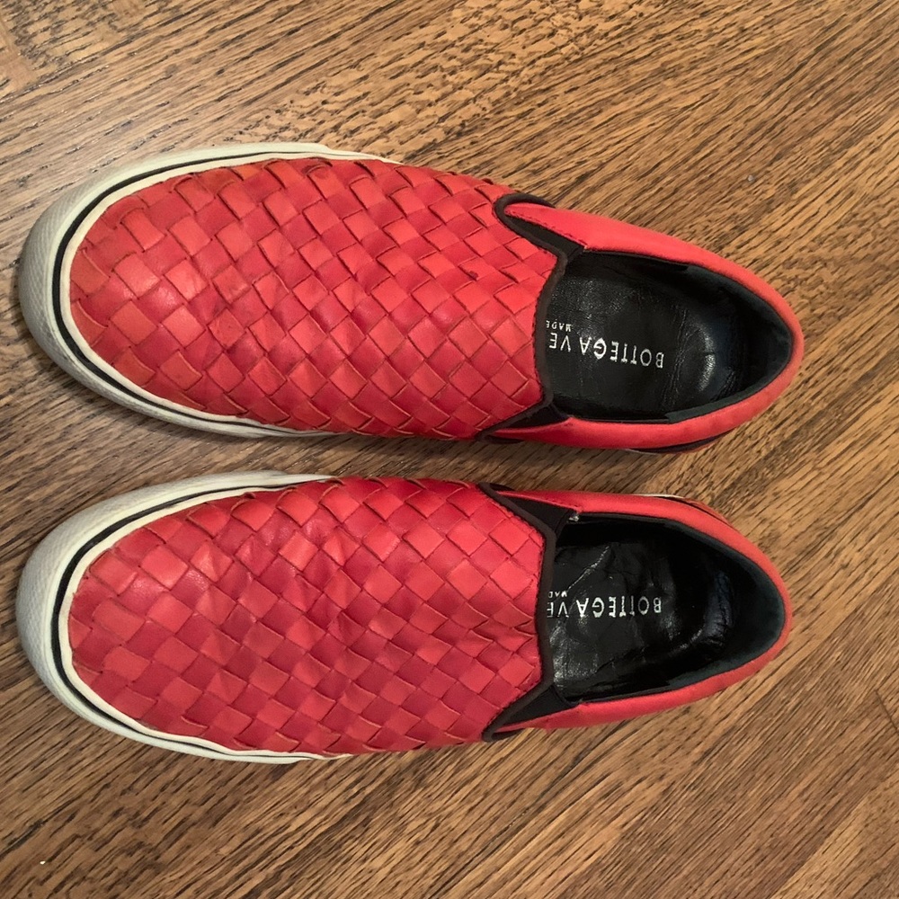Bottega Veneta Red Slip Ons
